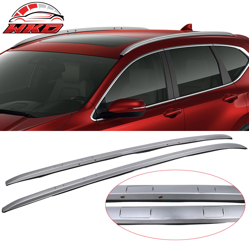 Fits 17-22 Honda CRV OE Factory Style Top Roof Rack Rail Bar Aluminum Silver 2PC