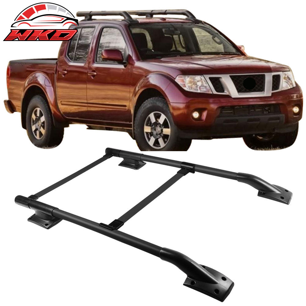 Fits 05-22 Nissan Frontier OE Style Roof Rack Rail Cross Bar Luggage Kit Black