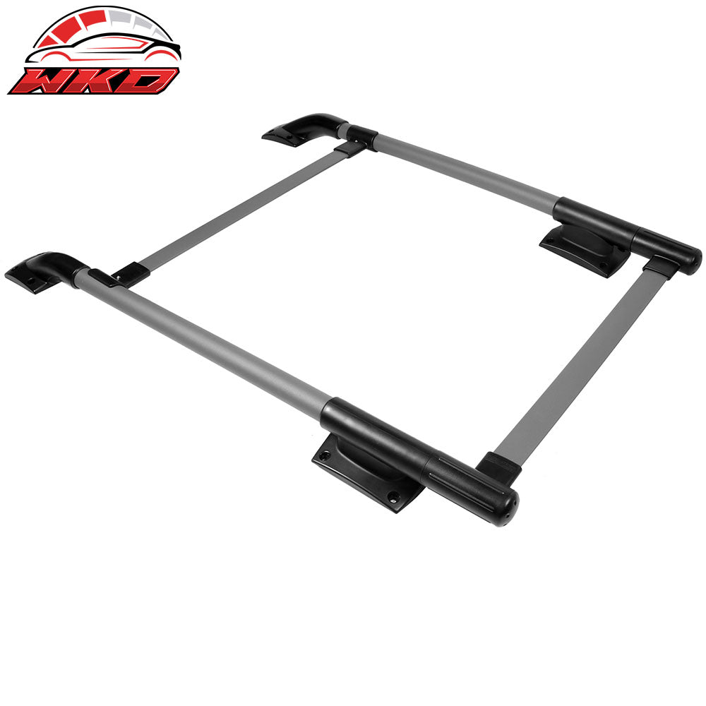 Fits 05-22 Nissan Frontier OE Style Roof Rack Rail Cross Bar Pair Grey + Black