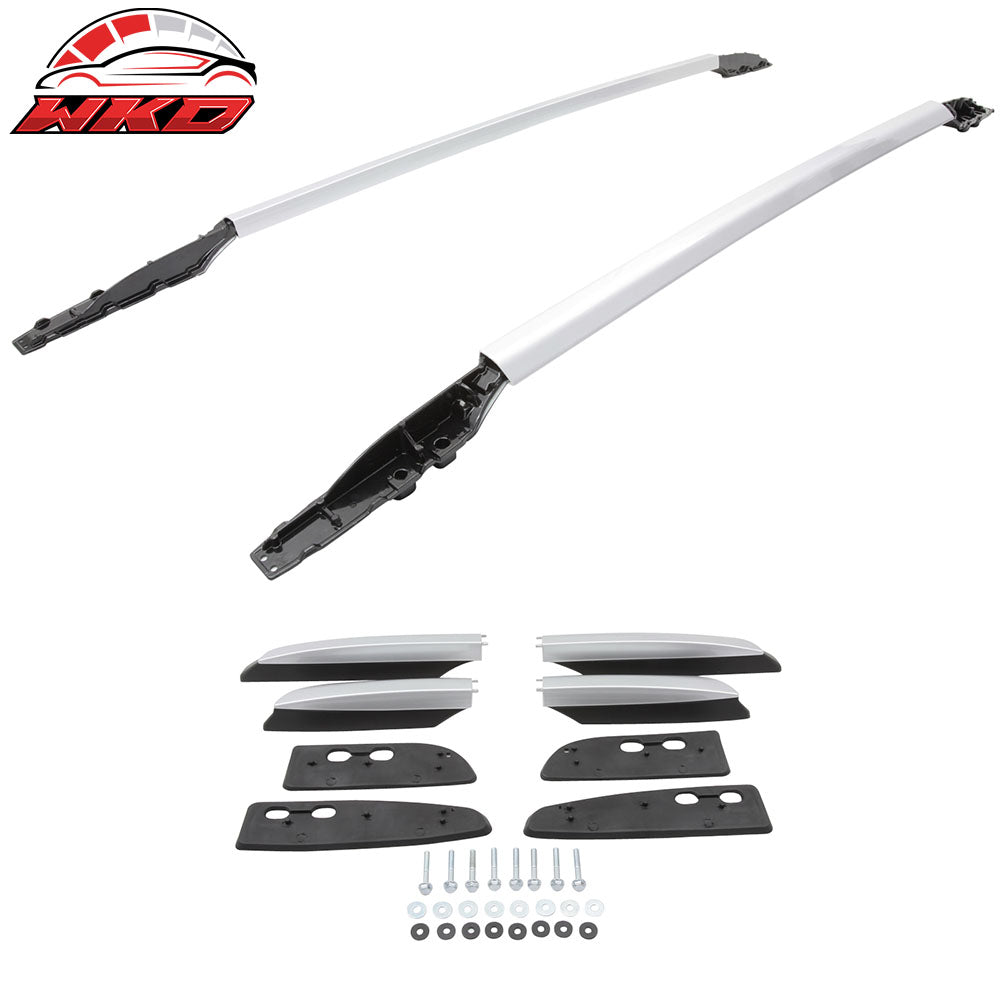 Fits 13-18 Toyota RAV4 Aluminum Silver Roof Rack Side Rails Bar OE Style 2PC