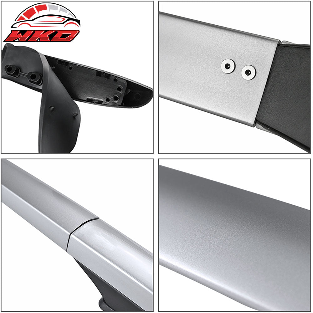 Fits 13-18 Toyota RAV4 Aluminum Silver Roof Rack Side Rails Bar OE Style 2PC
