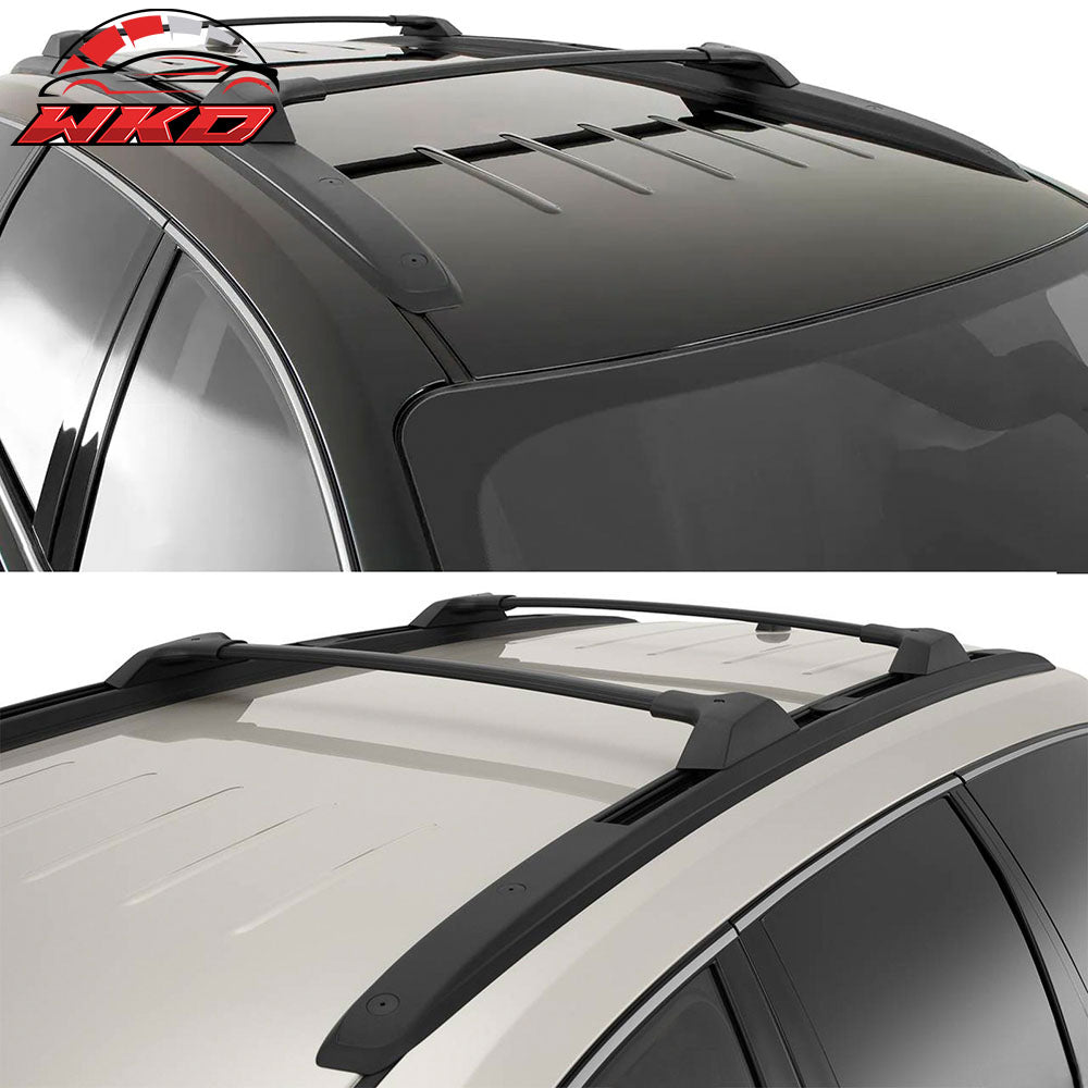 Fits 09-17 Chevy Traverse OE Style Roof Rack Rail Cross Bar Carrier Black