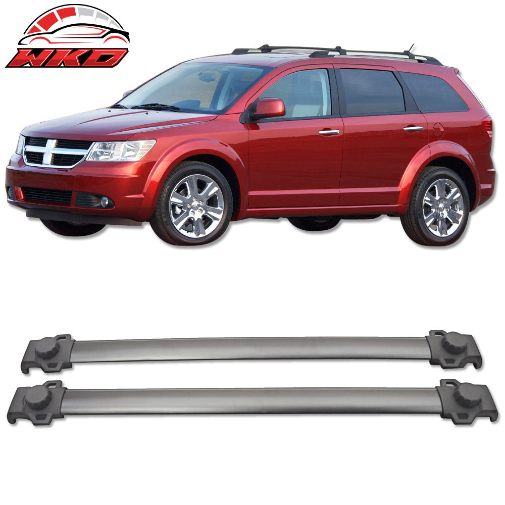 Fits 09-20 Dodge Journey OE Factory Style Roof Rack Cross Bar Black ABS Aluminum