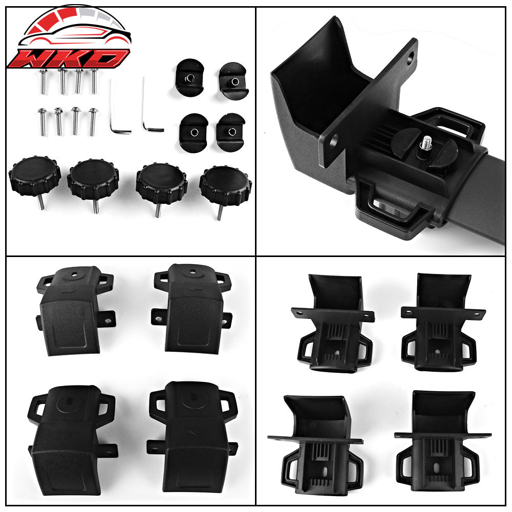 Fits 17-25 Jeep Compass Factory Style Top Roof Rack Cross Bar Pair Black