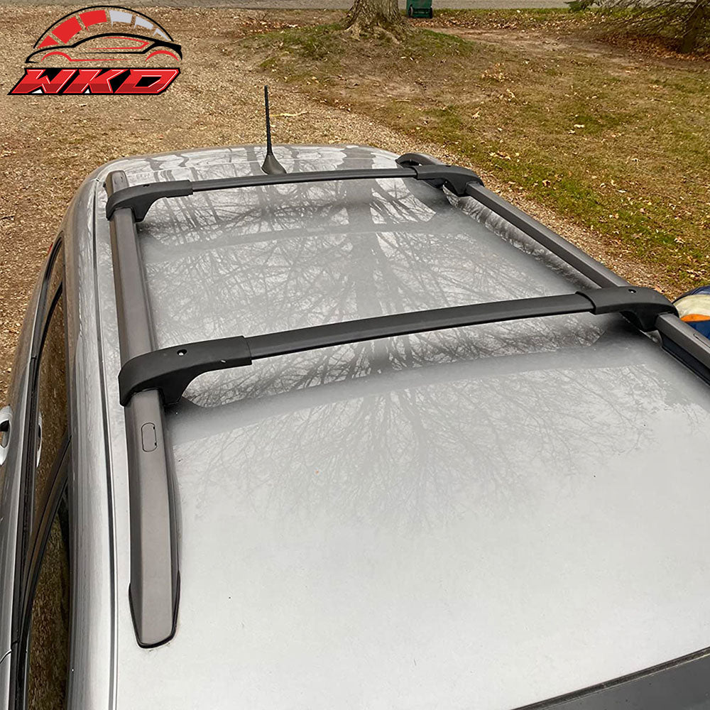Fits 14-23 Jeep Cherokee 4DR Aluminum Roof Rack Rail Luggage Carrier Cross Bars
