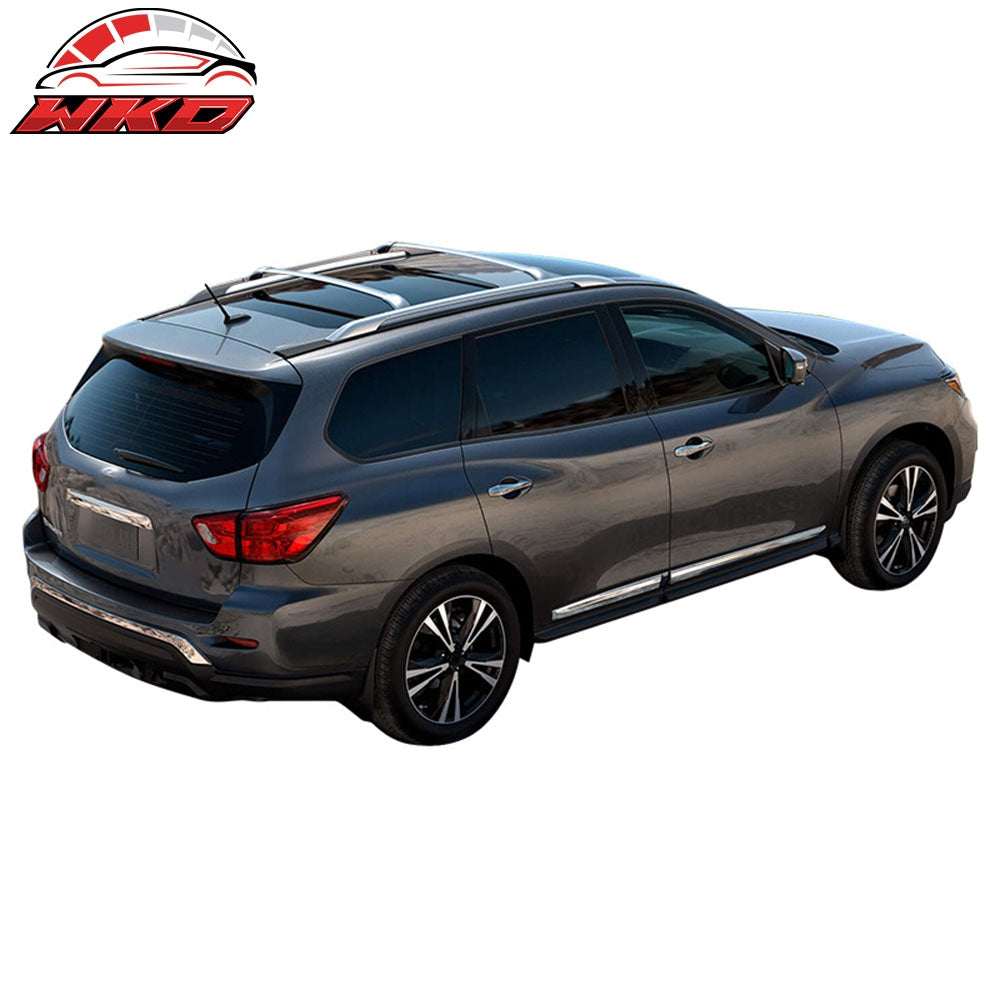 Fits 14-20 Nissan Rogue OE Factory Style Roof Rack Cross Bar Silver - Aluminum