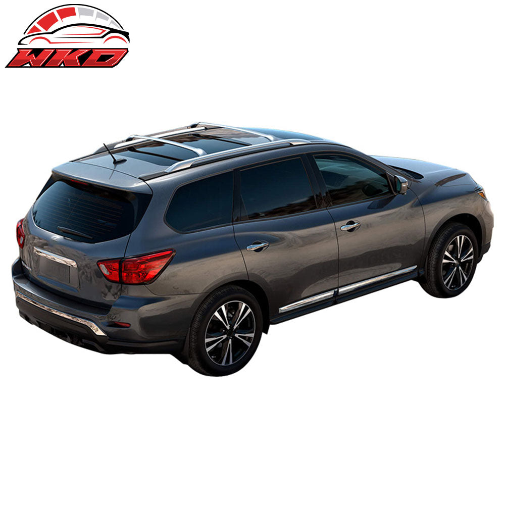 Fits 14-20 Nissan Rogue OE Factory Style Roof Rack Cross Bar Silver - Aluminum