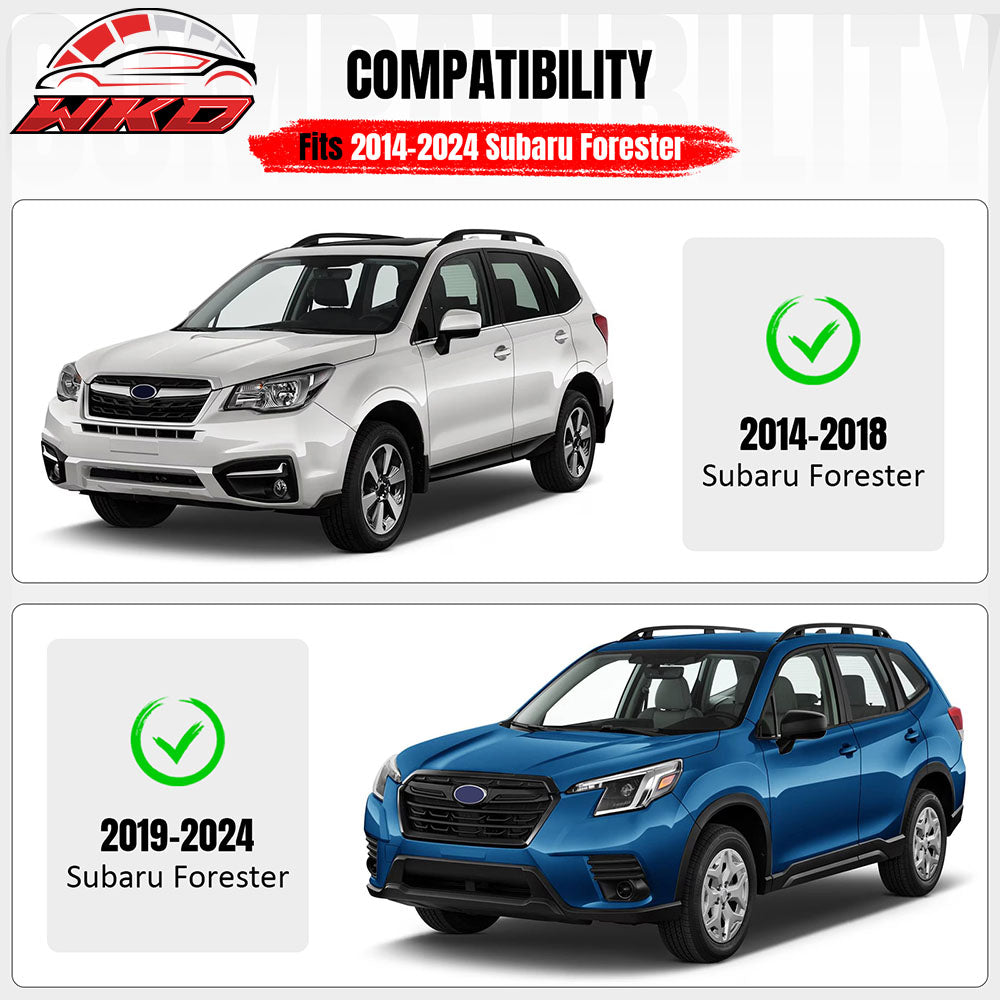 Fits 14-24 Subaru Forester Aluminum Top Roof Rack Rail Luggage Carrier Cross Bar