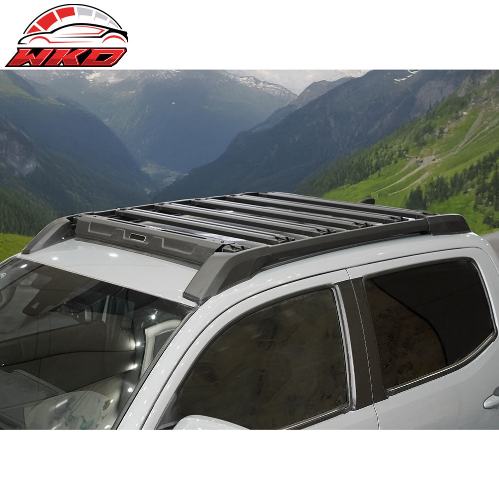 Fits 05-23 Toyota Tacoma Double Cab Aluminum Roof Rack Cross Bars w/ Slide Rail