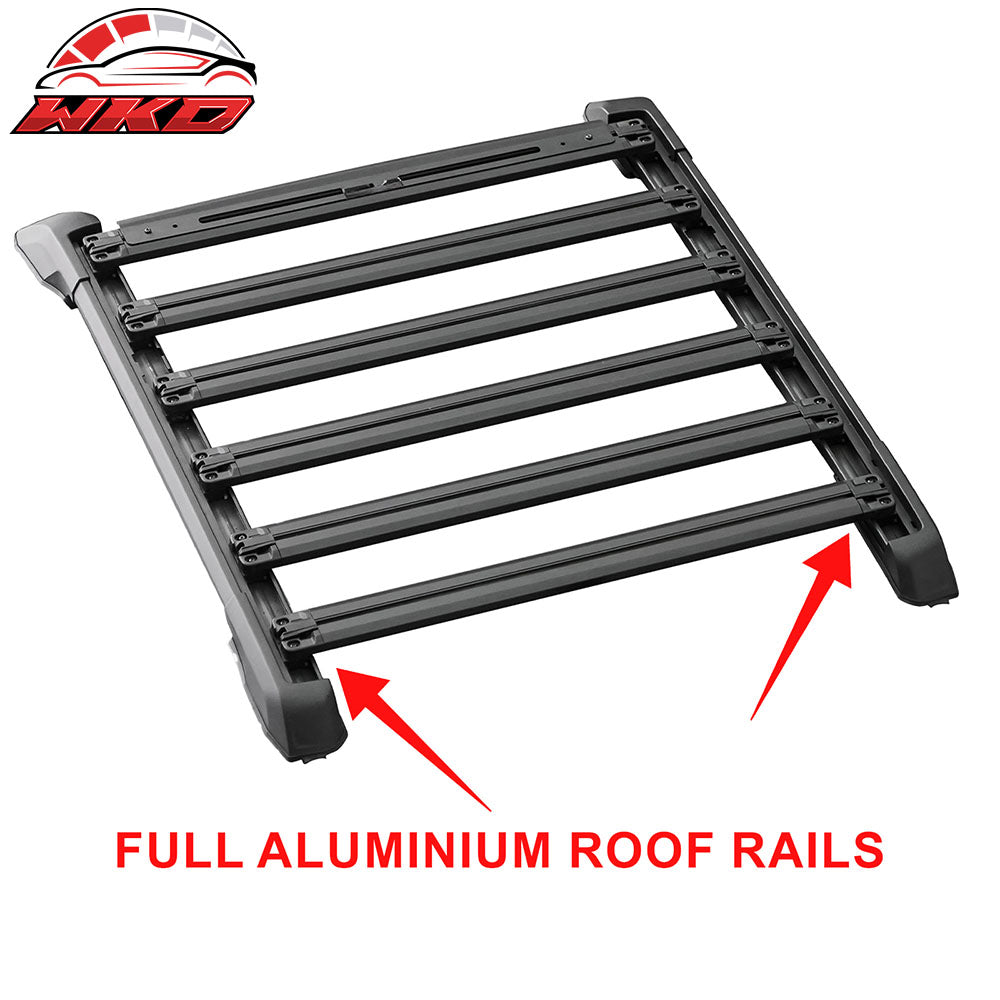 Fits 05-23 Toyota Tacoma Double Cab Aluminum Roof Rack Cross Bars w/ Slide Rail