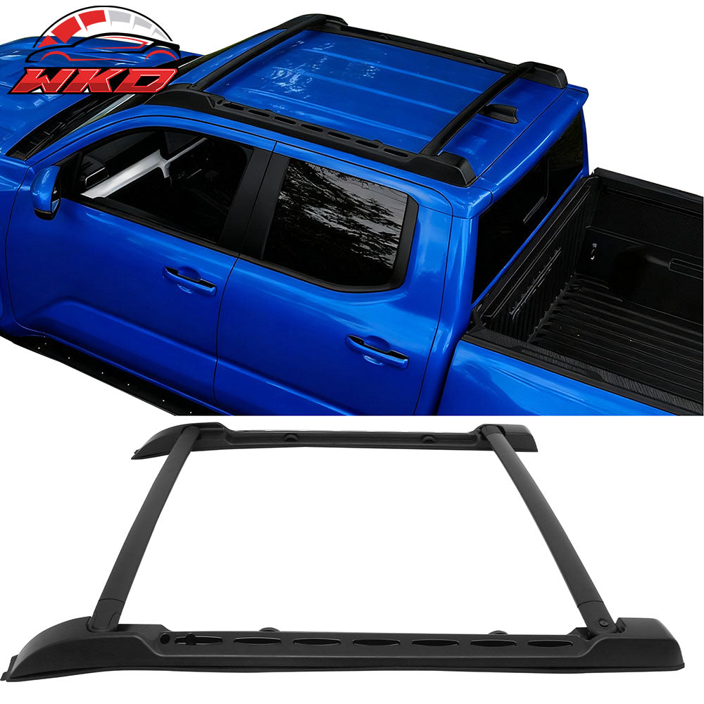 Fits 24-25 Toyota Tacoma Double Cab Top Roof Rack Side Rails Cross Bars Aluminum