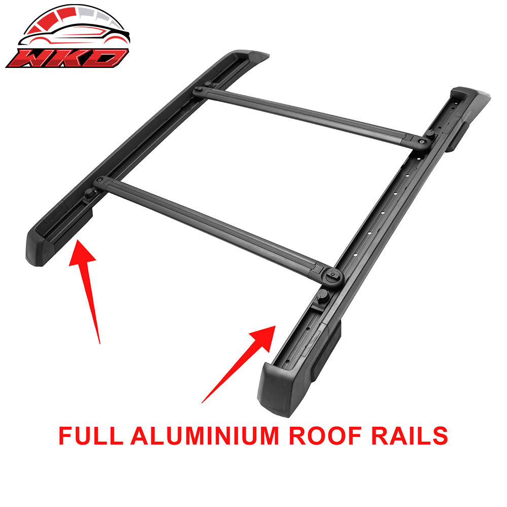 Fits 24-25 Toyota Tacoma Double Cab 4PCS Aluminum Roof Cross Bars w/ Slide Rail