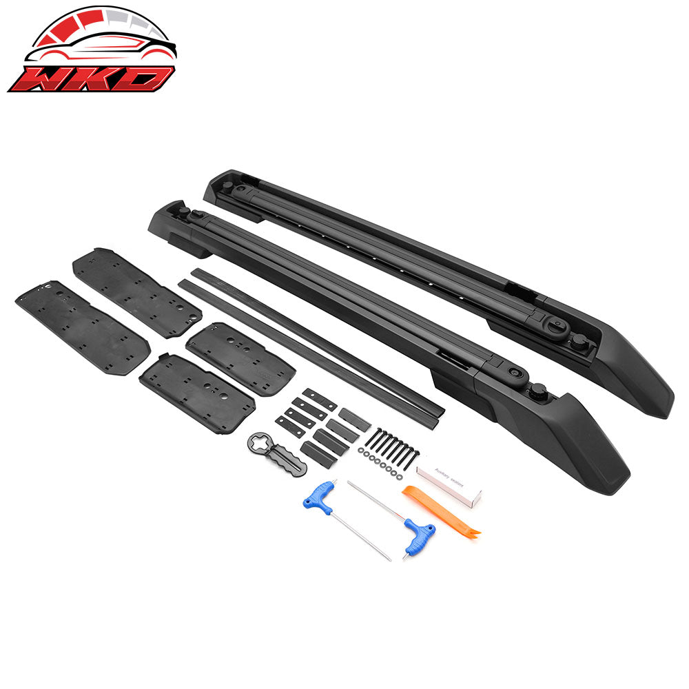 Fits 24-25 Toyota Tacoma Double Cab 4PCS Aluminum Roof Cross Bars w/ Slide Rail