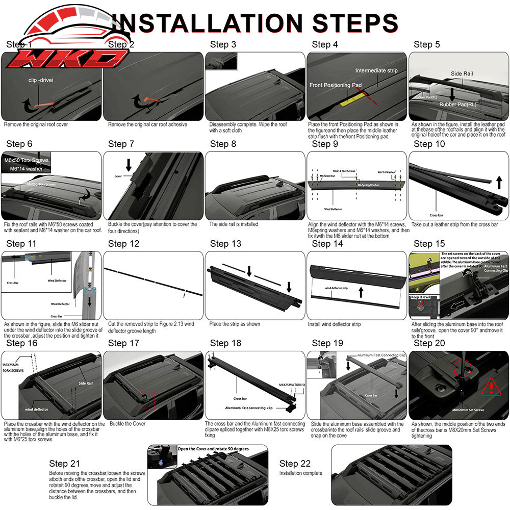 Fits 24-25 Toyota Tacoma Double Cab Aluminum Roof Cross Bars w/ Slide Rail 8PCS