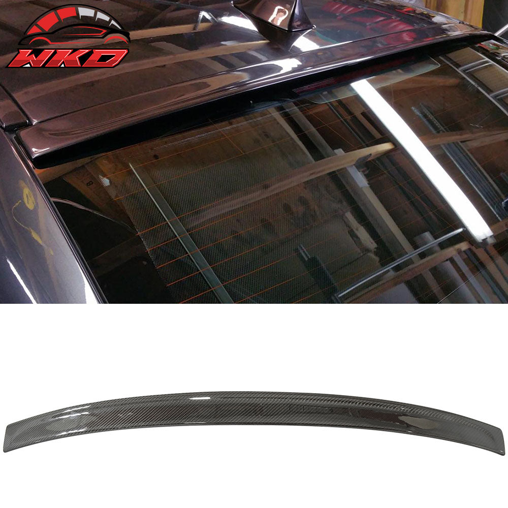 Fits 11-16 BMW 5-Series F10 Sedan 3D Type Carbon Fiber (CF) Roof Spoiler Wing