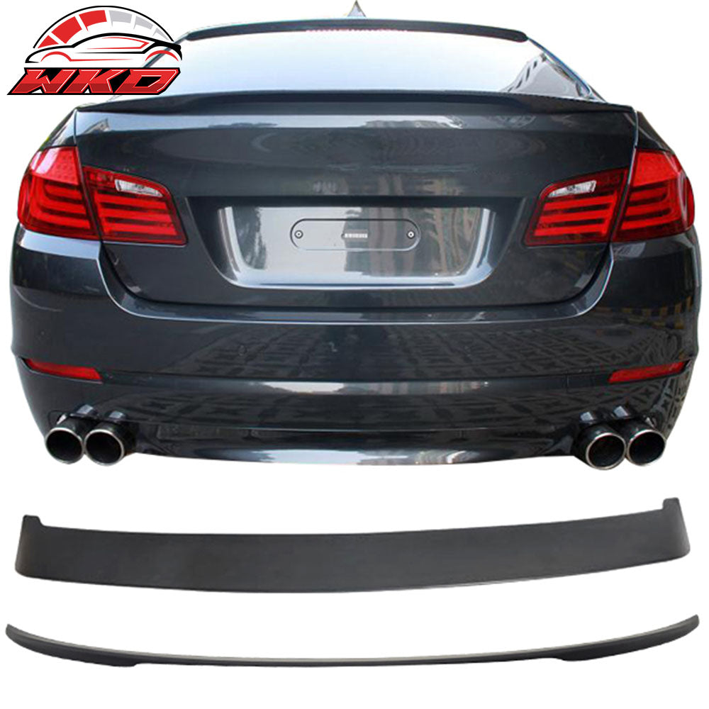 Fits 11-16 BMW F10 5-Series Sedan AC Roof + Performance Style Trunk Spoiler ABS