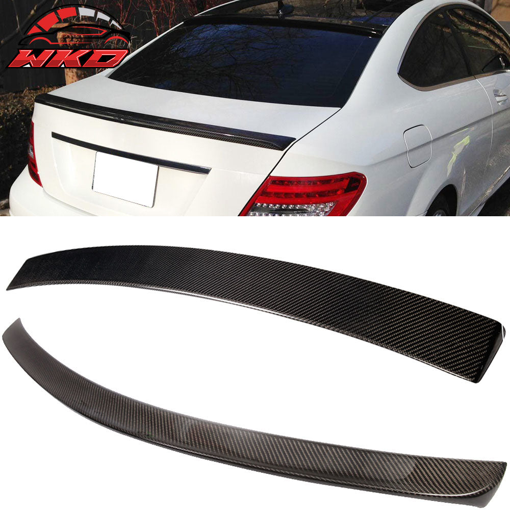 Fits 12-15 Benz C-Class C204 W204 Coupe OE Roof + AMG Trunk Spoiler Carbon Fiber