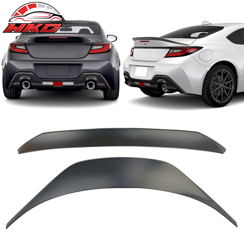 Fits 22-26 Toyota GR86/Subaru BRZ Unpainted Black IKON Roof TRD Trunk Spoiler