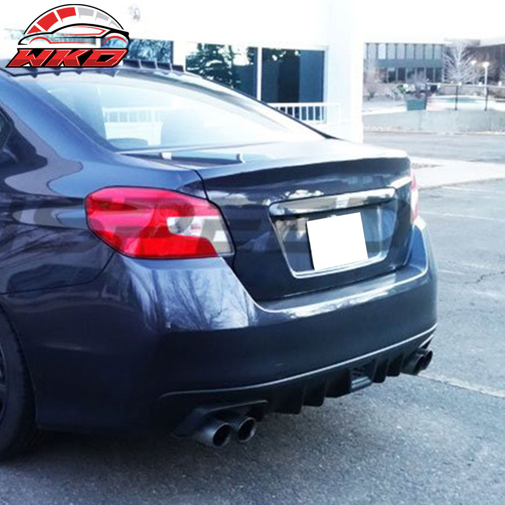 Fit 17 Subaru WRX STI 7Inch Roof Spoiler V Style Generator Shark Fin Matte Black