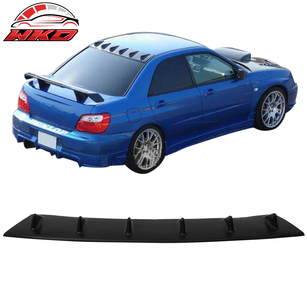 Fits 02-07 Subaru Impreza WRX STi 4Dr Roof Spoiler V Style Matte Black