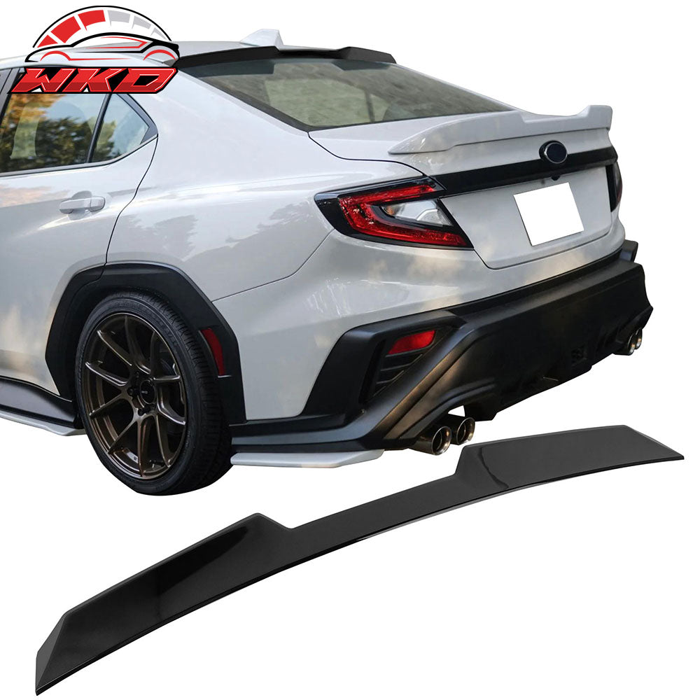 Fits 22-25 Subaru WRX 5th V Style Roof Spoiler Painted #D4S Crystal Black Silica