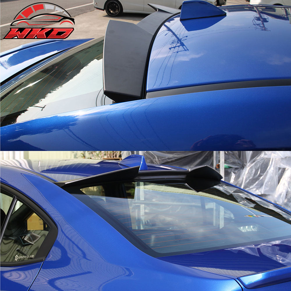 Fits 15-21 Subaru WRX & STI V2 Style Rear Roof Spoiler Wing Painted #D4S Black