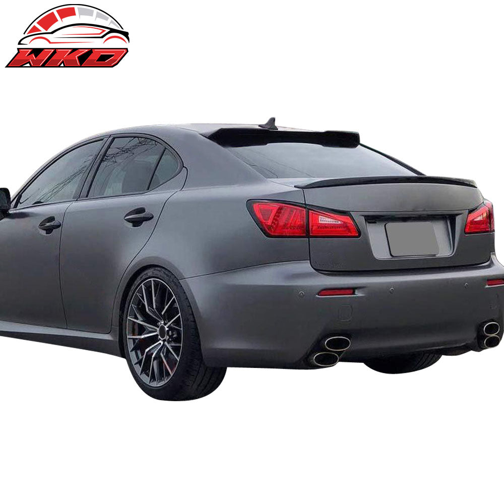 Fits 06-13 Lexus IS250 IS350 ISF Sedan V Style Carbon Fiber CF Rear Roof Spoiler