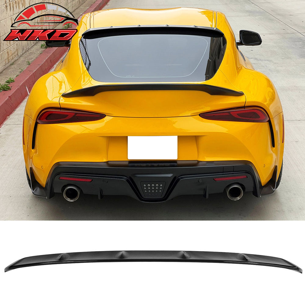 Fits 20-25 Toyota GR Supra V2 Style Rear Roof Spoiler Wing Painted #202 Black