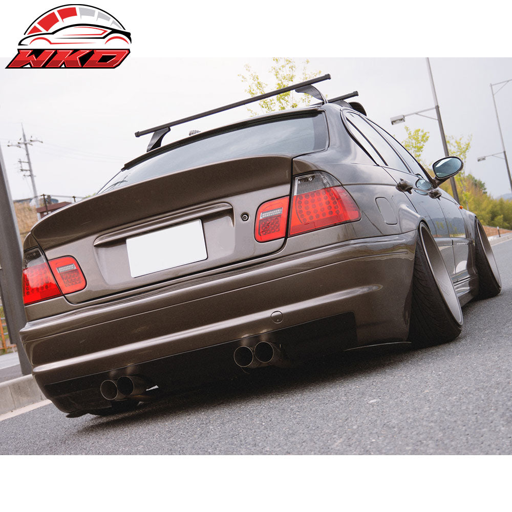 Fits 99-05 BMW E46 3-Series 4-Door AC Style Matte Black Rear Roof Spoiler ABS