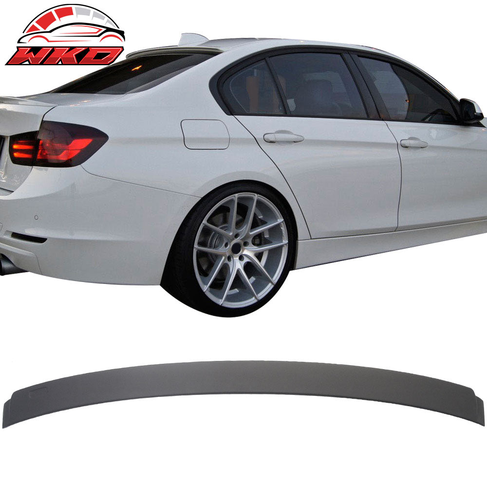 Fits 12-18 BMW 3-Series F30 4Dr AC Style Matte Black Roof Spoiler