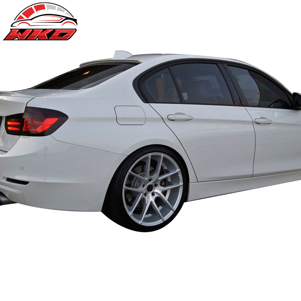 Fits 12-18 BMW 3-Series F30 4Dr AC Style Matte Black Roof Spoiler