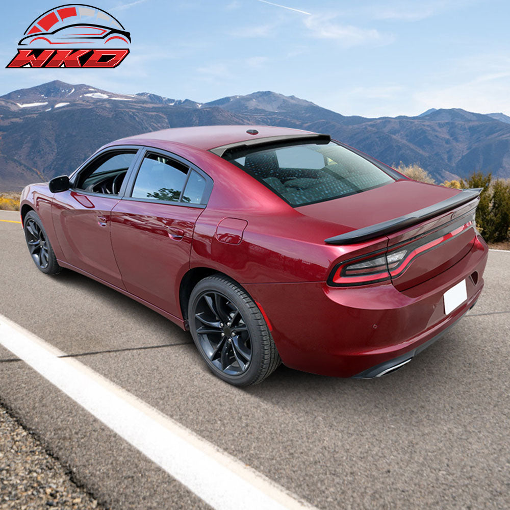 Fits 11-23 Dodge Charger Roof Spoiler Wing IKON Style Rear Window Visor PP