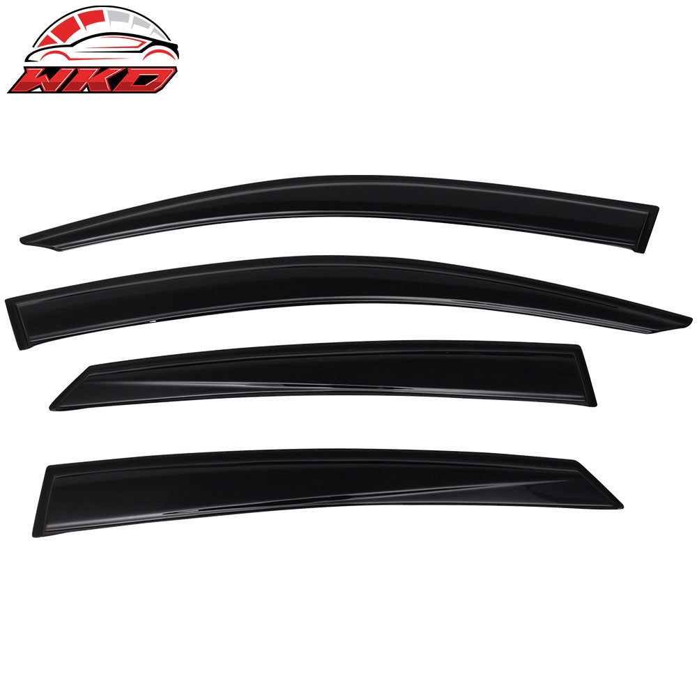 Fits 16-21 Civic X 10th Gen Sedan IKON Roof Spoiler OE Style Window Visor ABS