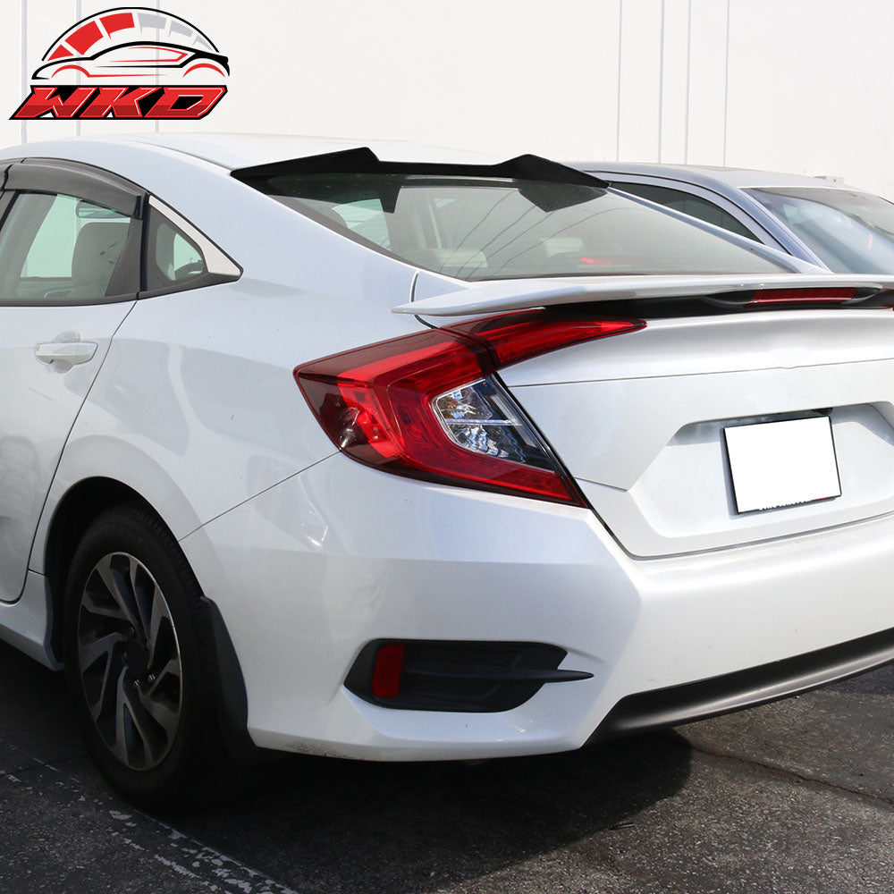 Closeout! Fits 16-21 Honda Civic 10th Sedan V Style Carbon Fiber CF Roof Spoiler