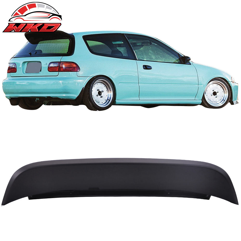 Fits 92-95 Honda Civic Duckbill Painted Matte Black Roof Spoiler Wing