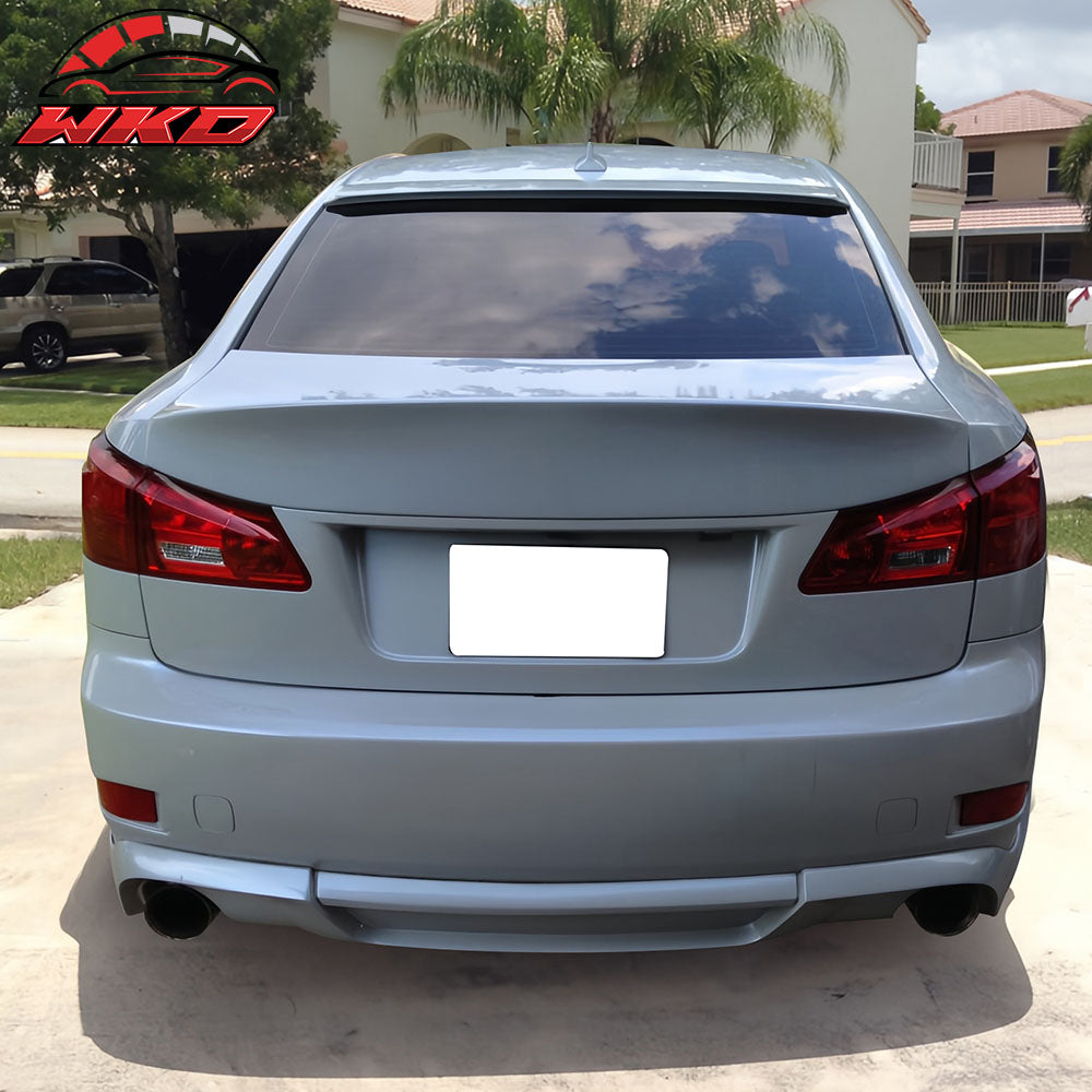 Fits 06-13 Lexus IS250 IS350 2nd Sedan OE Style Rear Roof Spoiler Unpainted Gray