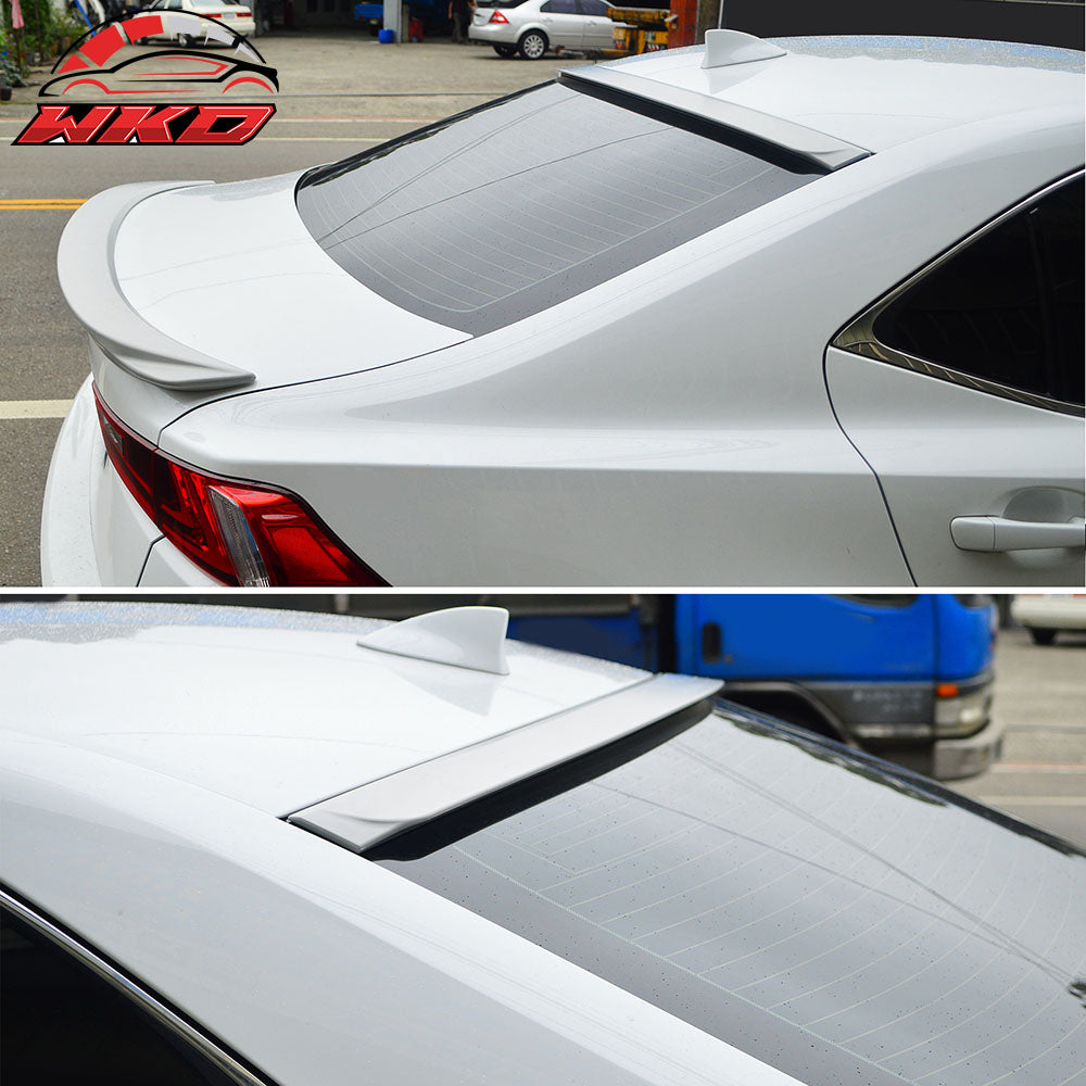Fits 14-20 Lexus IS250 IS300 ISF Sedan F-Sport Style Roof Spoiler Unpainted Gray