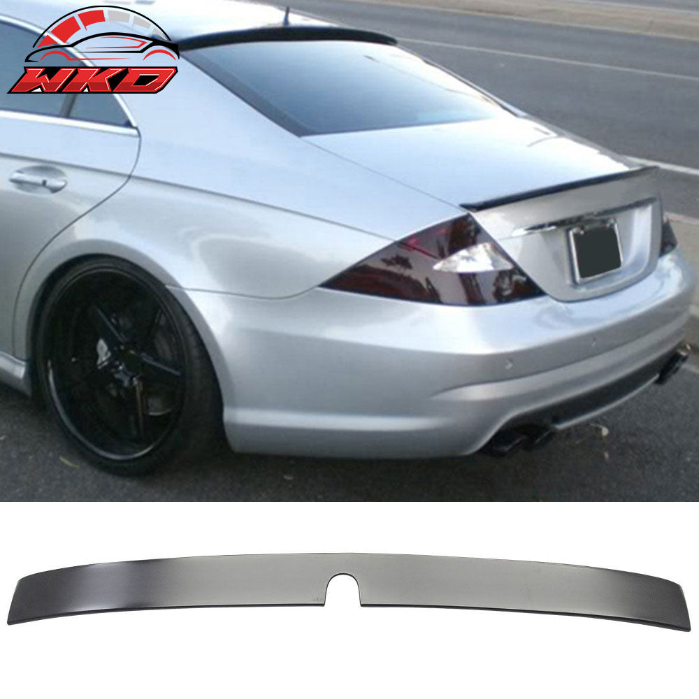 Fits 05-10 Benz W219 CLS-Class L Style Matte Black Rear Roof Window Spoiler ABS