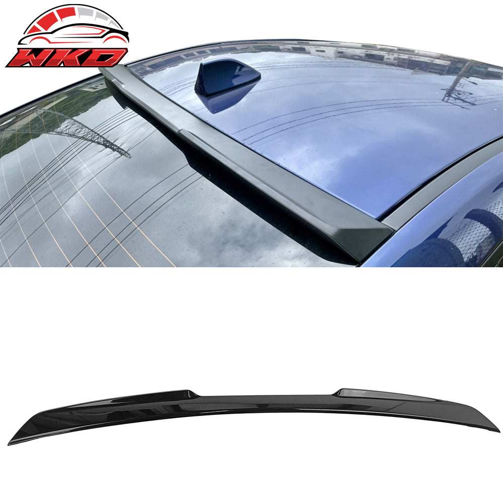 Fits 15-21 Subaru WRX STI X Style Rear Roof Spoiler Painted #D4S Crystal Black