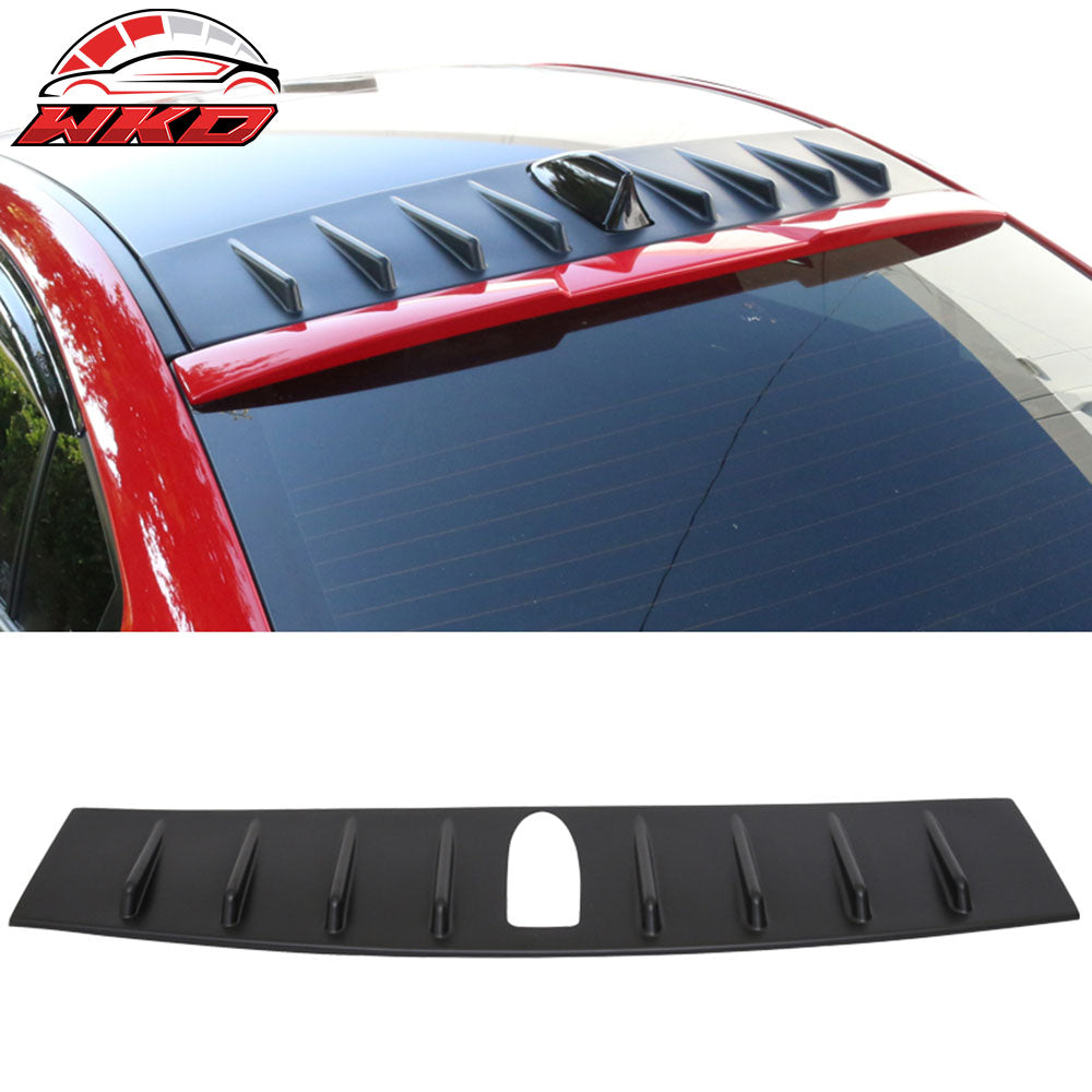 Fits 15-21 WRX STI Matte Black 6.2 ABS Roof Spoiler V Style Generator Shark Fin