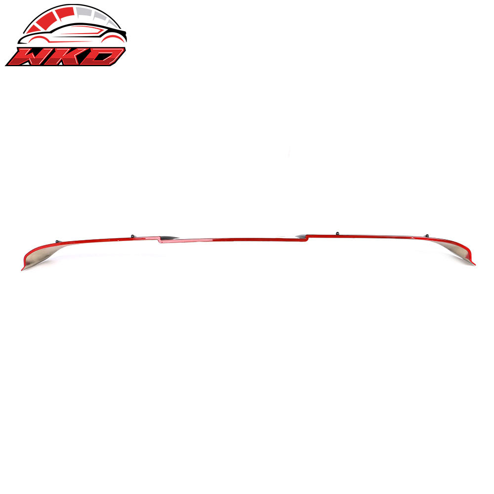 Fits 18-26 Toyota Camry V2 Roof Spoiler Rear Window Wing Gloss Black w/ Red Edge