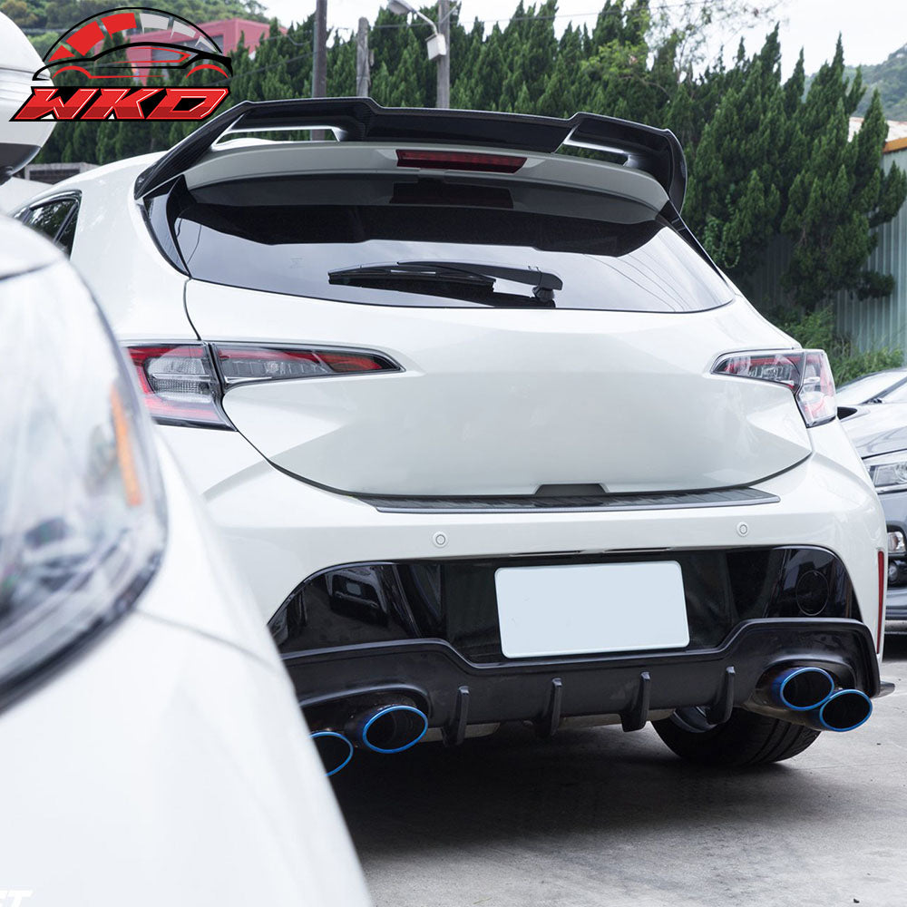 Fits 19-25 Toyota Corolla Hatchback Sport J Style Roof Spoiler Unpainted Gray