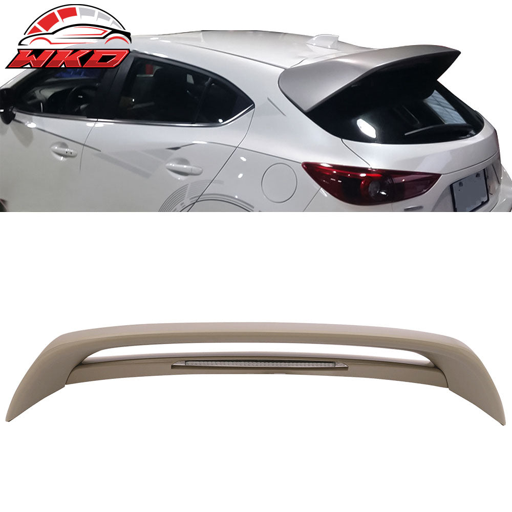 Fits 14-18 Mazda 3 5 Door Hatchback Roof Spoiler Mazdaspeed Style MS MZ Wing