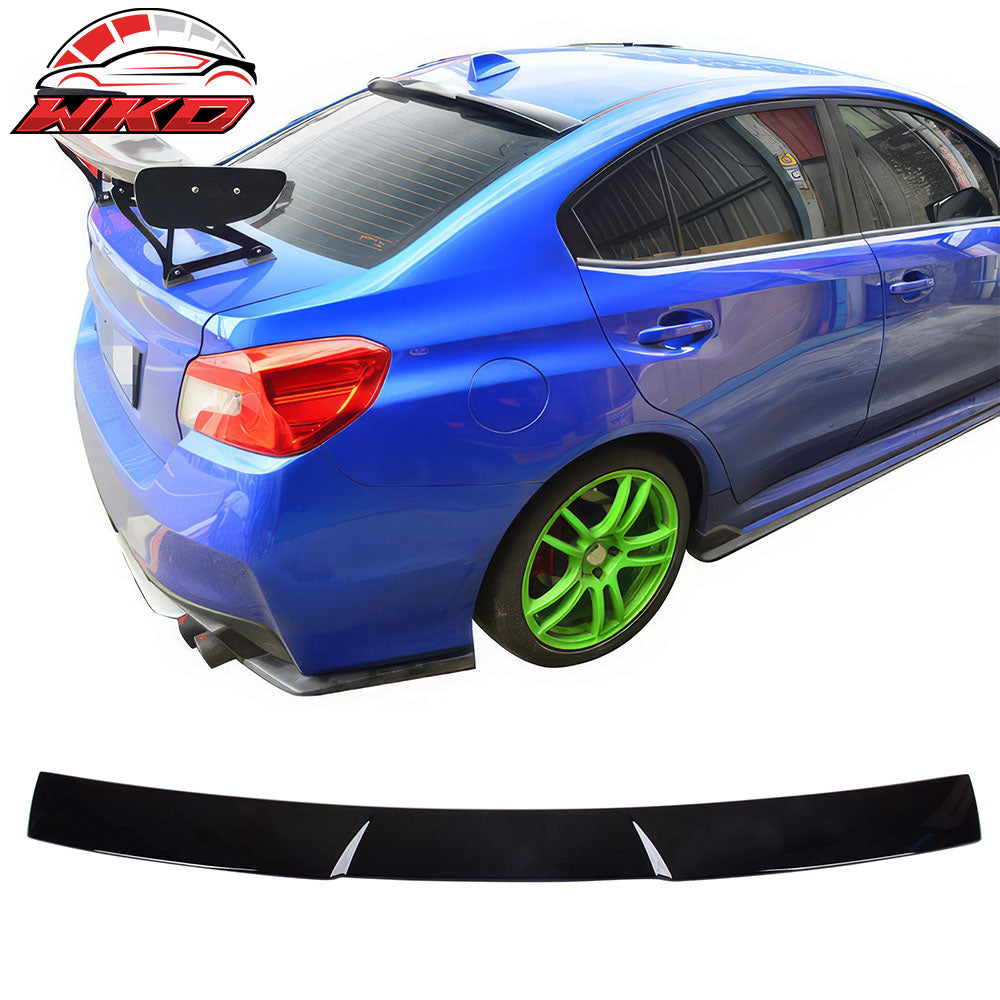 Fits 15-21 Subaru WRX STI Style Rear Roof Window Lip Spoiler Wing Gloss Black