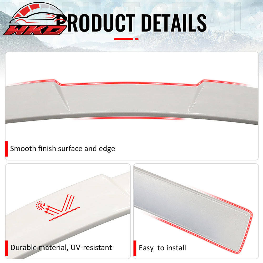 Fits 15-21 Subaru WRX STI Style Rear Roof Window Lip Spoiler Painted Pearl White