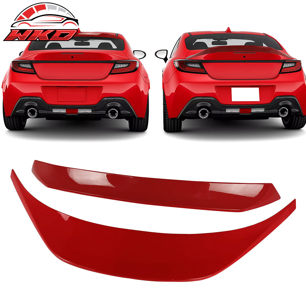 Fits 22-26 Toyota GR86/Subaru BRZ #DCK Red IKON Roof TRD Trunk Spoiler ABS