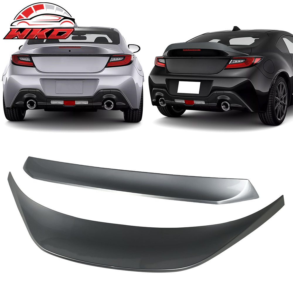 Fits 22-26 Toyota GR86/Subaru BRZ #G1U Silver IKON Roof TRD Trunk Spoiler ABS