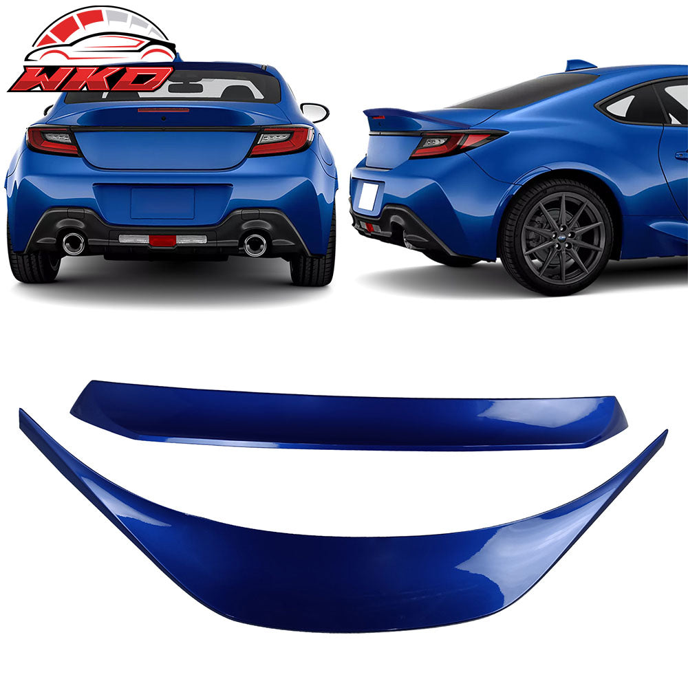 Fits 22-26 Toyota GR86/Subaru BRZ #K7X Blue IKON Roof TRD Trunk Spoiler ABS