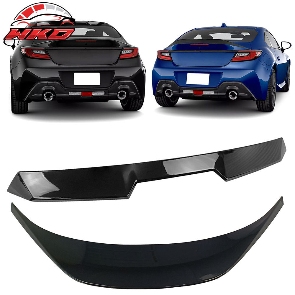 Fits 22-26 Toyota GR86/Subaru BRZ V Roof+ TRD Trunk Spoiler Painted #D4S Black