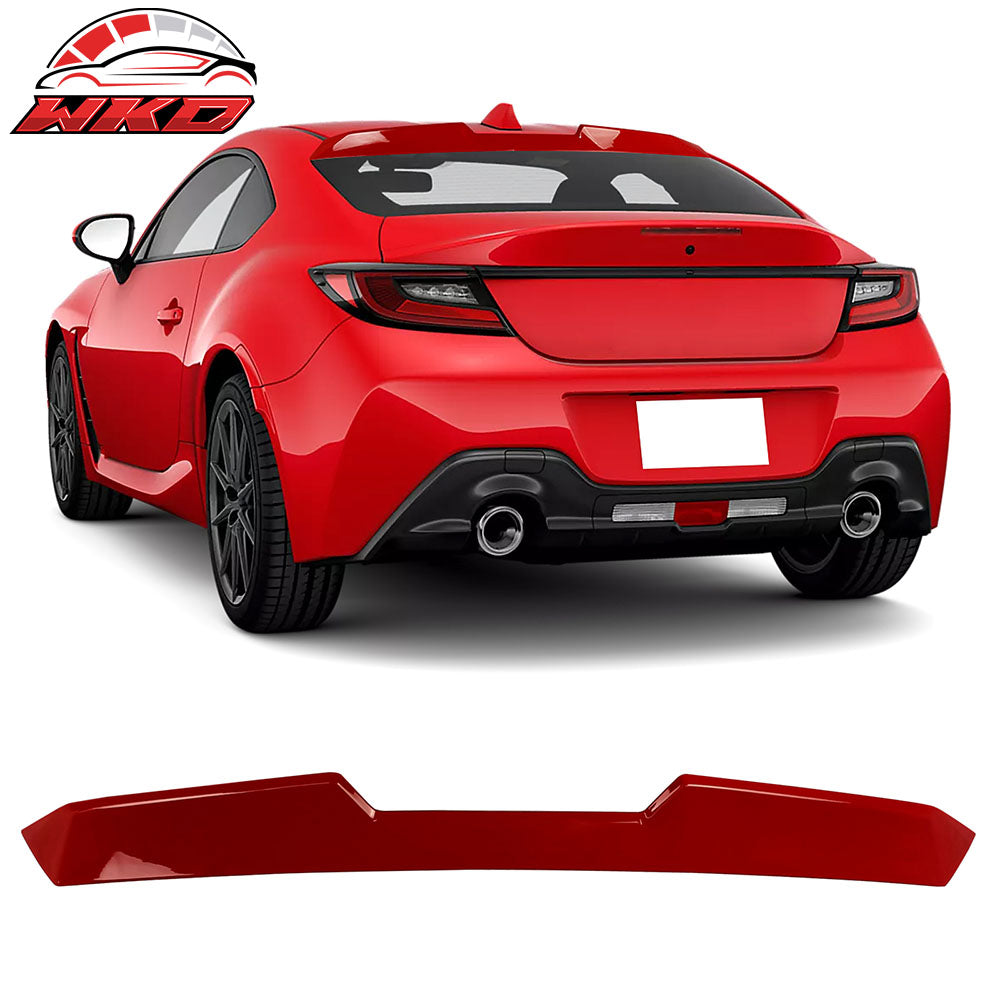 Fits 22-26 Toyota GR86/Subaru BRZ #DCK Red V Style Roof TRD Trunk Spoiler ABS